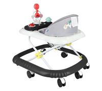 Andador de bebé ajustable en altura con ruedas silenciosas, centro de actividades con música y luces, para bebé de 6 a 18 meses, carga 12 kg-67 x 72 x 92 cm, negro (B)