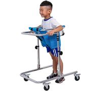 Andador de Cuatro Ruedas para niños, Andador Auxiliar para parálisis Cerebral, Ayuda para Entrenamiento de rehabilitación Infantil, Apto para Altura de 80-120 cm(Blue)
