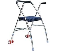 Andador de dos ruedas con asiento - Marco auxiliar de rehabilitación para caminar para ancianos, estrella de luz