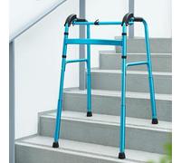 Andador de escalera, ajustable, de aluminio, plegable, ayuda a la movilidad para ancianos y discapacitados, ligero y portátil