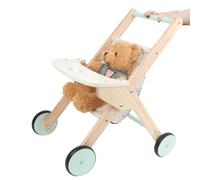 Andador De Madera Para Bebé,Carrito De Compras Juguete Aprendizaje Caminar | Actividades Sensoriales Y Juego Simbólico Para Desarrollo Motor | Uso en Interior Exterior Jardín