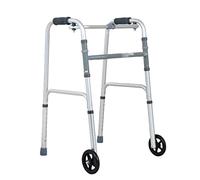 Andador de movilidad Andador plegable para personas mayores 2 ruedas Equipo de entrenamiento de rehabilitación de altura ajustable portátil Andador ligero multifunción Ayuda para discapacitados A
