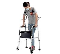Andador de movilidad ayuda para caminar para ancianos, marco plegable para caminar, aleación de aluminio ligero auxiliar de rehabilitación para usuarios con discapacidad de edad avanzada con un brazo