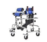 Andador de movilidad duradero para niños con asiento y 6 ruedas Equipo de rehabilitación de altura ajustable Andador médico portátil