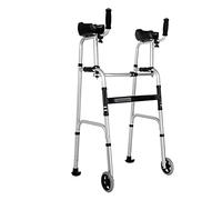 Andador de movilidad para discapacitados, silla de ducha con doble brazo, plegable, para rehabilitación, marco de pie, dos rondas sin placa de asiento, estrella de luz