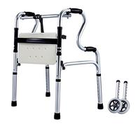 Andador de movilidad para personas mayores con asiento y ruedas, portátil, ligero, plegable, asistente de paso para personas mayores, para caminantes de ayuda para discapacitados al aire libre en