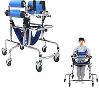 Andador de pie ajustable con asiento para apoyo de movilidad, ayuda de rehabilitación para personas mayores y niños con parálisis cerebral, hemiplejia, recuperación de accidentes cerebrovasculares