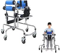 Andador de pie ajustable con asiento para personas mayores y niños, ayuda de movilidad para parálisis cerebral, hemiplejia, rehabilitación de accidentes cerebrovasculares