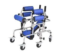 Andador de pie de altura ajustable, ayuda de movilidad plegable para caminar con asiento acolchado y respaldo para personas mayores con parálisis cerebral