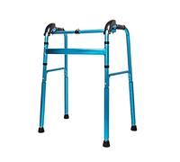 Andador de pie Marco para caminar Andador estándar Plegable Aleación de aluminio liviana Ayuda para caminar con movilidad ajustable para personas mayores (azul) El doble de comodidad