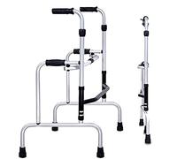 Andador de pie para adultos mayores, andador plegable de altura ajustable para discapacitados, ayuda para caminar en Hospital/exterior/hogar, doble comodidad