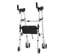 Andador de pie para personas mayores con asiento, ruedas y reposabrazos: andador/muleta m¨¦dica de altura ajustable para adultos y discapacitados (tama?o: andador+2 ruedas) (andador+4 rued