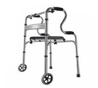 Andador de plataforma, andador plegable for entrenamiento de pie, andador vertical con asiento, andadores livianos for personas mayores y adultos que pesen hasta 330 libras(Gray)