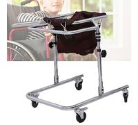 Andador de rehabilitación con ruedas para personas con discapacidad, con ruedas para niños con parálisis cerebral, altura ajustable, apto para estaturas de 78 a 120 cm, para niños pequeños y adolesce