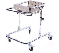 Andador de rehabilitación infantil, entrenador de marcha, 4 ruedas, altura ajustable, para niños pequeños, adolescentes con necesidades especiales, parálisis cerebral, duradero (marrón)