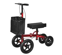Andador de rodilla ligero plegable con ruedas, ayuda para caminar asistido, scooters de rodilla de una sola pierna, estrella roja de luz