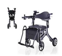 Andador Eléctrico Plegable Rollator, 5 en 1 Scooter para Ancianos, Trolley con Asiento, Silla de Ruedas Ligera, Andador con Ruedas para Ancianos y Personas que Necesitan Asistencia