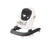 Andador escalable, Andador con actividades, ajustables, arco de actividad ajustable con juguetes incluidos, para bebé de 6 a 12 meses, 60 x 55 x 70 cm, color negro