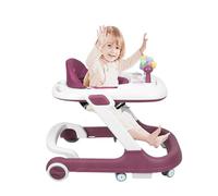 Andador escalable, andador con actividades, ajustables, arco de actividad ajustable con juguetes incluidos, para bebé de 6 a 12 meses, 60 x 55 x 70 cm, rosa roja