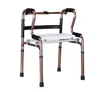 Andador estándar Andador plegable para rehabilitación de personas mayores Marco auxiliar para caminar Soporte para caminar de aluminio Altura ajustable para personas mayores y adultos (tamaño: blanco