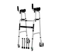 Andador estándar con 4 ruedas Andador plegable para personas mayores Ancianos - Ayudas para caminar Soporta hasta 440 libras Ajustable Compacto El doble de comodidad
