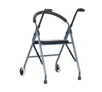 Andador estándar para personas mayores, andador plegable de 2 ruedas con asiento y respaldo, andador plegable para personas mayores y adultos