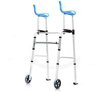 Andador Estándar Plegable Altura Ajustable con Ruedas para Personas Discapacitadas Equipo de Rehabilitación Anhelo de Confianza