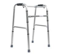 Andador estándar plegable de 2 botones, marco de aluminio ligero para ancianos discapacitados, adultos mayores, soporta hasta 330 libras