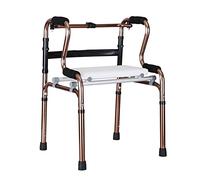 Andador estándar plegable de aluminio ligero con altura ajustable para personas mayores con discapacidad y soporta hasta 220 libras