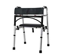 Andador estándar plegable Marco para caminar asistido por rehabilitación de aleación de aluminio liviano con cojín, andador para caminar de altura ajustable