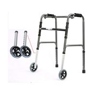 Andador geriátrico de alta resistencia plegable con 2 ruedas, ruedas rodantes, altura ajustable, ayuda a la movilidad, marco para caminar, decoración de muletas Safehappy