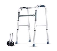 Andador geriátrico plegable con 2 ruedas - Altura ajustable: 75-93 cm - Soporte de movilidad de transporte para caminar Muleta Decorati poderosamente