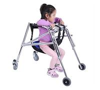 Andador infantil para parálisis cerebral, ayuda de movilidad duradera con 4 ruedas, tamaños ajustables, ayuda de asistencia para caminar para niños