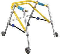 Andador infantil plegable de aleación de aluminio para rehabilitación de parálisis cerebral y entrenamiento asistido de pie