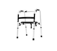Andador ligero para silla de ruedas, ayuda a la movilidad, andador plegable, ligero y compacto con asiento, ayuda para caminar ajustable en altura para adultos mayores, marco de aluminio de 5 lib