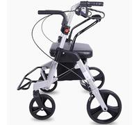 Andador ligero y plegable para personas mayores con asiento, carrito de compras multifuncional para personas mayores, andador con ruedas y frenos.