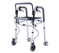 Andador, marco para caminar plegable de aleación de aluminio con andador con ruedas Ayuda para caminar para andador estándar para discapacitados para ancianos Andador para ancianos It's so kind of you