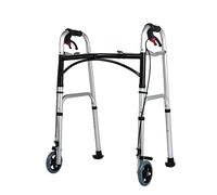 Andador, Marcos de andar ligeros de aluminio plegable para ancianos, bastón antideslizante de altura ajustable, freno de bloqueo potente
