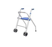 Andador multifunción Andador para caminar asistido Andador de cuatro patas para ancianos con cinturón de seguridad Andador plegable con ruedas Empujador manual para personas mayores con discapaci