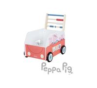 roba Peppa Pig Andador de Bebé de Madera con Juguetes de Estimulación - Carrito de Paseo con Velocidad Ajustable - Altura del Mango 54 cm - Diseño de Dibujos Animados - Rojo/Blanco