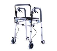 Andador multifuncional para caminar con 4 ruedas y asiento, ligero, plegable, para personas mayores y adultos