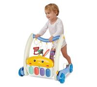 Andador Musical para Bebé, Alfombra de Despertar Bebé con Melodías, Centro de Actividades de Aprendizaje con Piano, Juguetes Suspendidos, 6 Meses y Más (Azul)