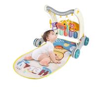 Andador Musical para Bebé, Alfombra de Despertar Bebé con Melodías, Centro de Actividades de Aprendizaje con Piano, Juguetes Suspendidos, 6 Meses y Más (Gris)