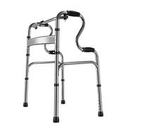 Andador Para Adulto Mayor,Andadera Plegable para Adulto,Andadera Doble Apoyo de Aluminio Plegable Reforzada Andador Altura Ajustable con Barra Estabilizadora,Peso Máximo Soportado 150 kg Grey ( Color