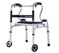 Andador para ancianos, altura ajustable plegable, andadores rodantes de rehabilitación, con polea y asiento, taburete de ducha Beauty Comes