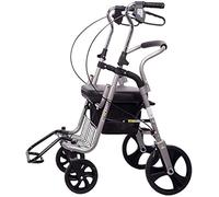 Andador para Ancianos,Andador, andador de compras Andador para personas mayores Andador Ayuda para caminar Carro de movilidad liviano Scooter plegable con asiento y canasta 4 ruedas para per