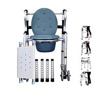 Andador para Ancianos,Andador, andador plegable, andador liviano, 4 ruedas, andador con ruedas de aluminio, inodoro móvil, silla con inodoro, asiento, silla de baño, ayudas para la movilidad
