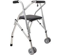 Andador para Ancianos,Andador con Andador de Transporte Ligero con Asiento y Ruedas Silla Plegable y de Transporte, Marco liviano de aleación de Aluminio, Adecuado para Personas Mayores