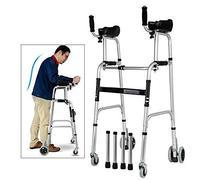 Andador para ancianos Andador con ruedas Andador, andador vertical con reposabrazos, andador de 4 ruedas de altura ajustable, andador alto para adultos mayores con discapacidad