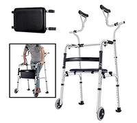 Andador para ancianos Andador con ruedas Andador, andador vertical de soporte alto progresivo para personas mayores, ancianos y adultos y discapacitados - Andador con ruedas resistente, carga 180 kg /